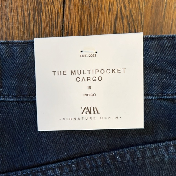 Zara Multi-Pocket Cargo Jeans in Dark Indigo SOLD OUT! NWT Size 32/0 $89.90 - Picture 4 of 8